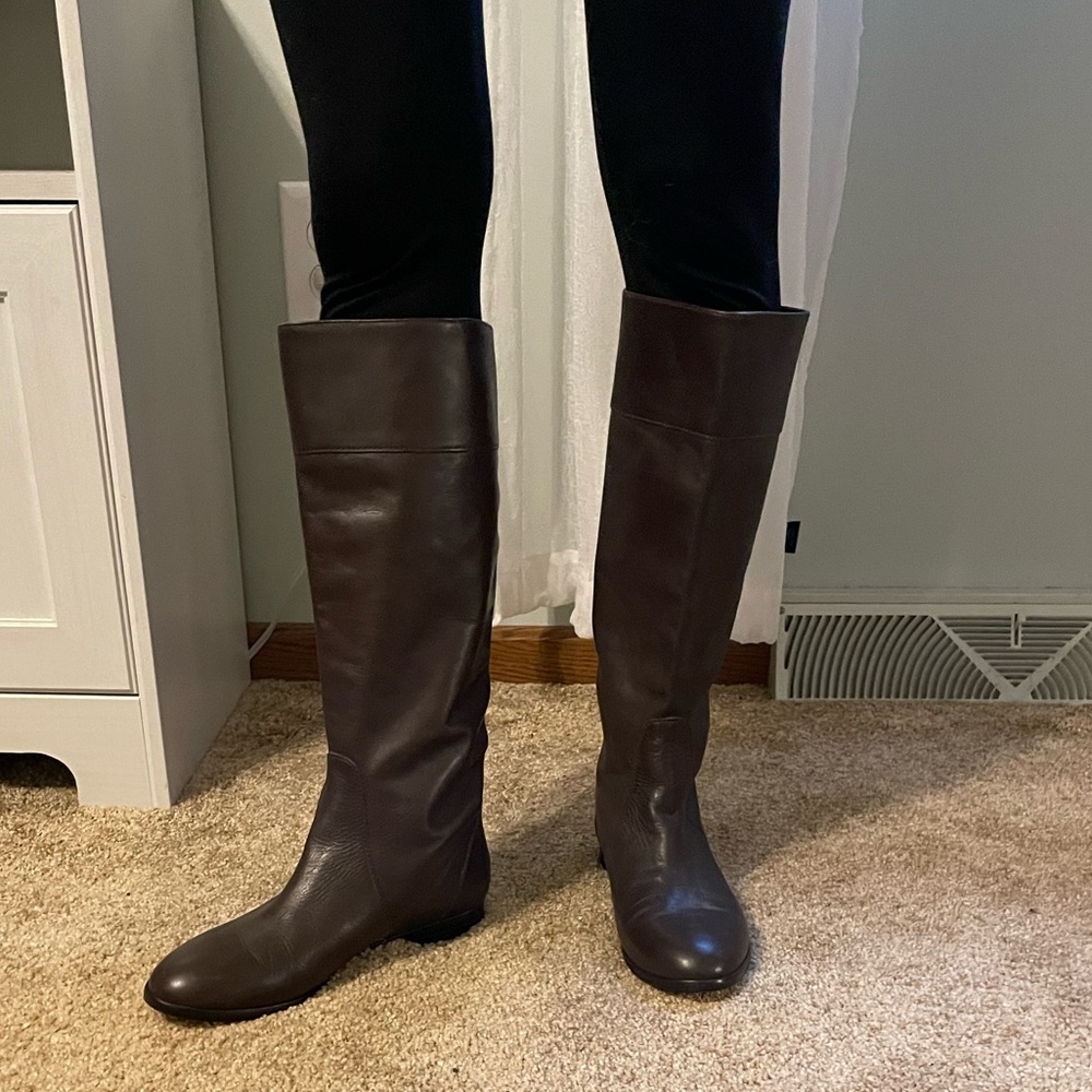 JCrew Italian leather brown boots - Picture 1 of 3